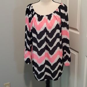 Pink and black shirt